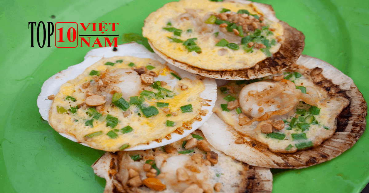 Sò Điệp Nướng Trứng Cút