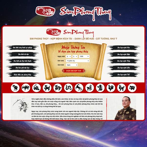 chấm điểm sinh phong thủy tại simphongthuy.vn