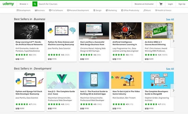udemy website học lập trình tốt nhất