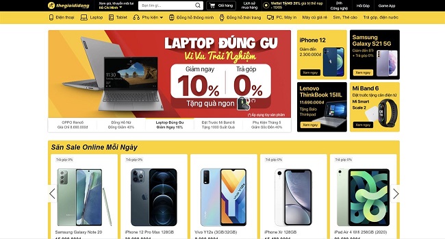 Website Thế giới di động