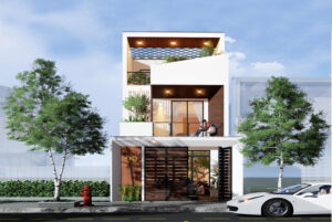 Nhà 2 tầng có sân thượng đẹp