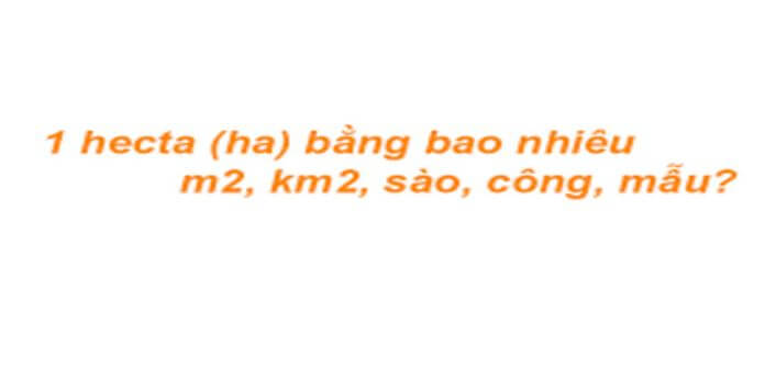 1 ha bằng bao nhiêu km2