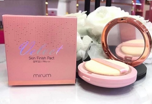 phấn phủ cho da dầu mirum velvet skin finish pact spf30/ pa+++