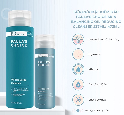 Ưu nhược điểm của sữa rửa mặt Paula’s Choice Skin Balancing Oil-Reducing Cleanser 3 Một số công dụng chính của Paula’s Choice Skin Balancing Oil-Reducing Cleanser