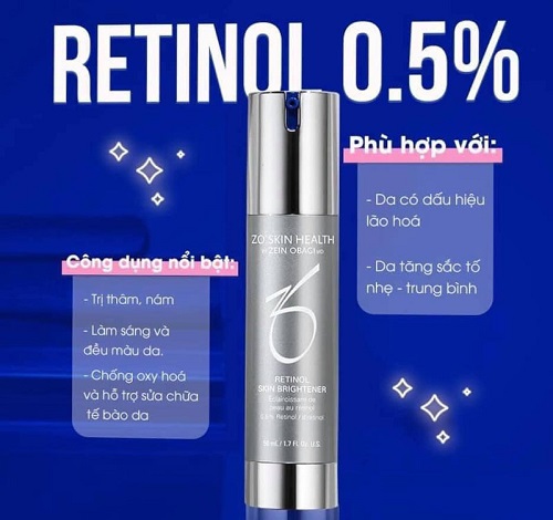 ZO Skin Health Retinol Skin Brightener 0.5 review có tốt không