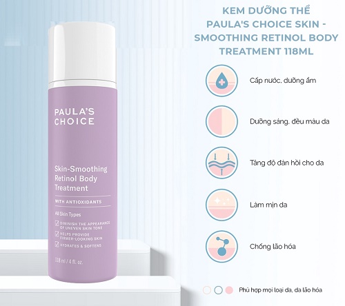 Skin Smoothing Retinol Body Treatment cho làn da body tươi trẻ mịn màng