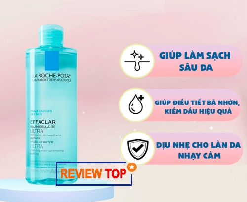 Micellar Water Ultra Oily Skin làm sạch sâu mà không gây khô không bào mòn da