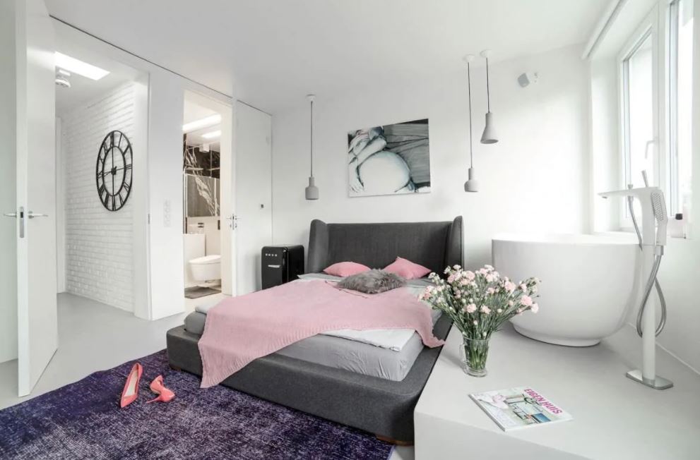 bản vẽ phòng ngủ có toilet