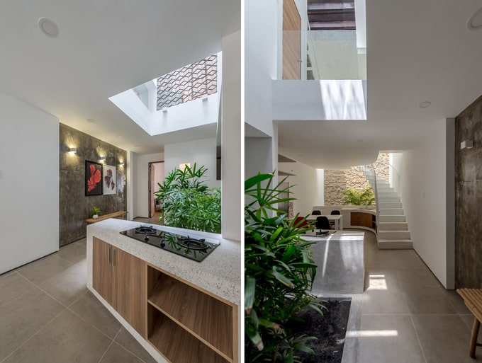 Nhà 40m2 có giếng trời