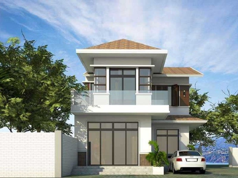 Nhà ống mái Thái 2 tầng