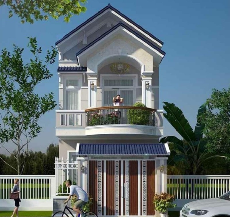 Nhà ống mái Thái 2 tầng