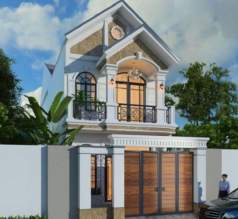 Nhà ống mái Thái 2 tầng