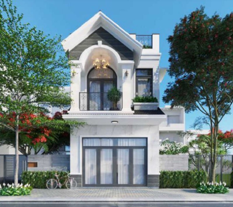 Nhà ống mái Thái 2 tầng