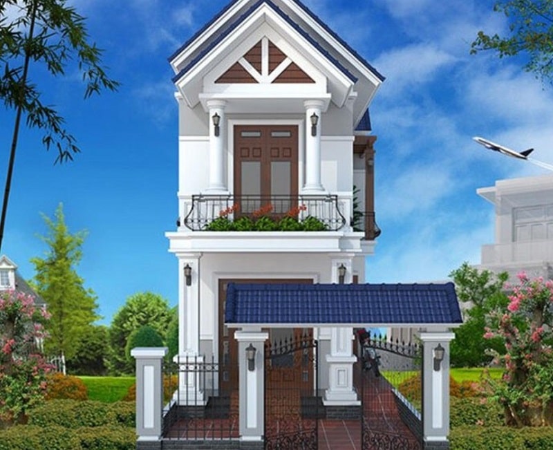 Nhà ống mái Thái 2 tầng