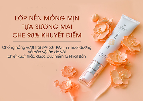 sakura cc cream flawless control base - các loại cc cream tốt 