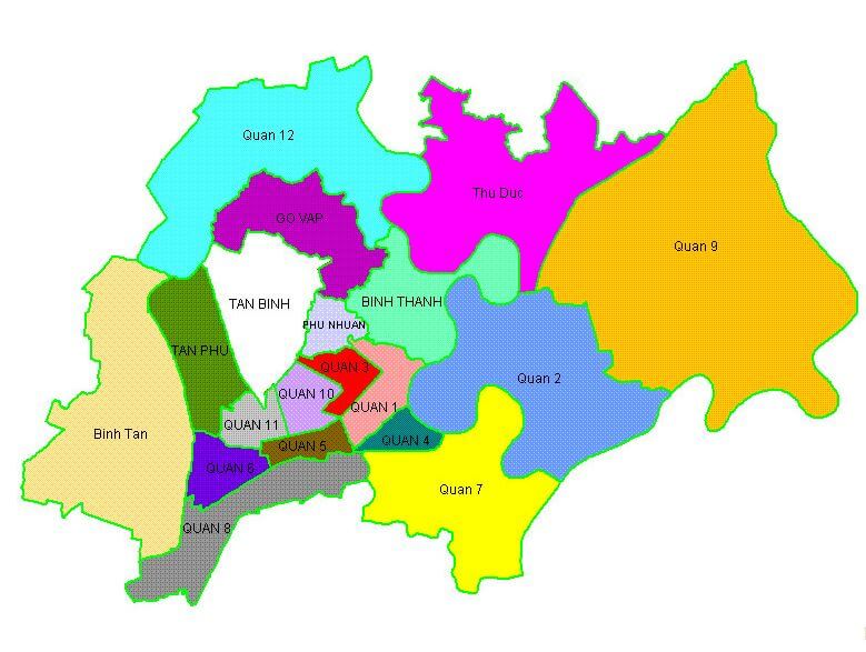 các quận ở sài gòn