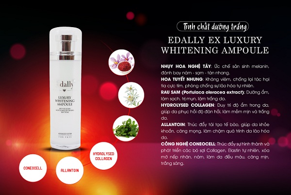 Edally Ex Luxury Whitening Ampoule dưỡng trắng cao cấp Quốc tế