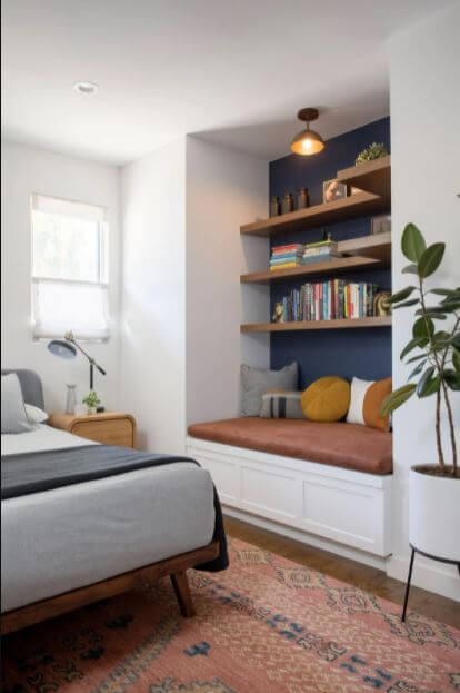 góc đọc sách trong phòng ngủ