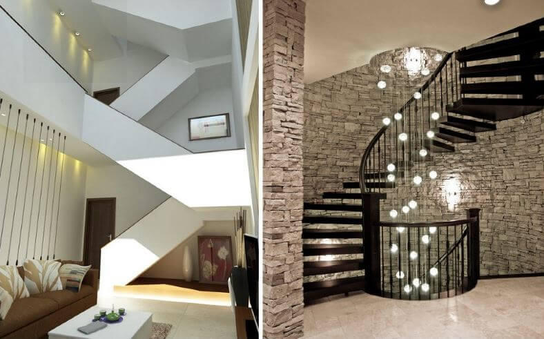 hướng cầu thang ngược chiều kim đồng hồ