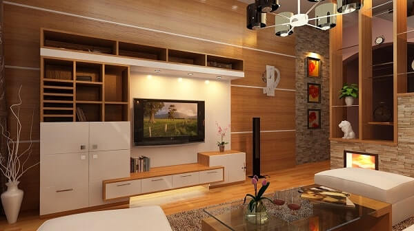 ốp gỗ phòng khách