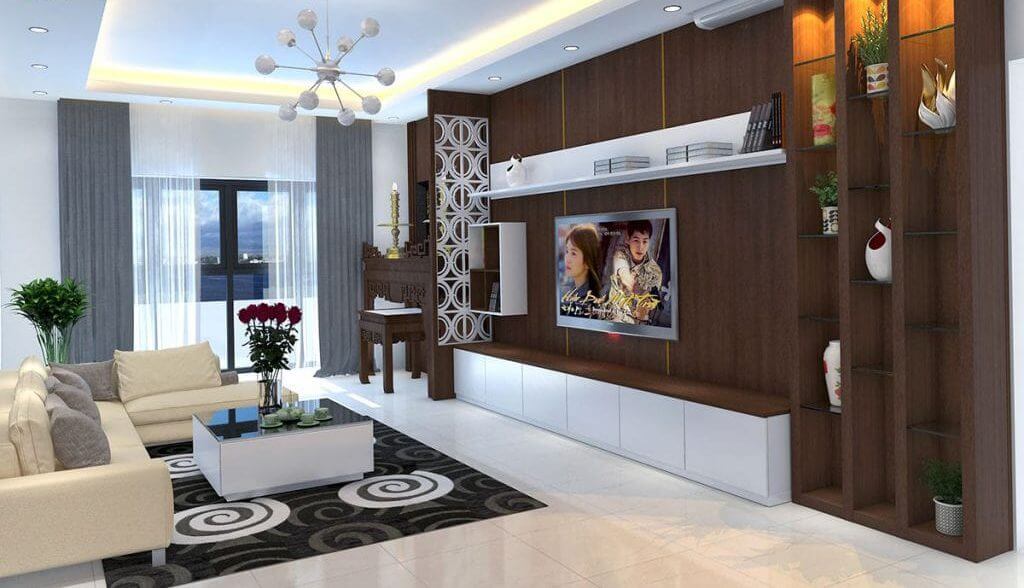 ốp gỗ phòng khách