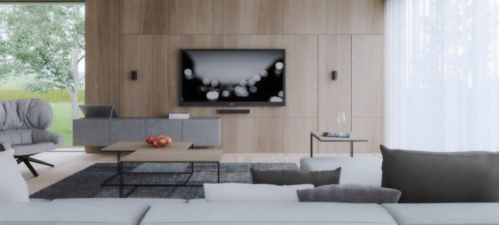 ốp gỗ phòng khách