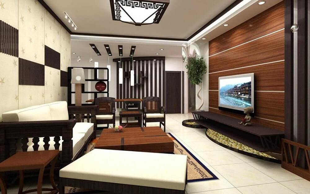 ốp gỗ phòng khách