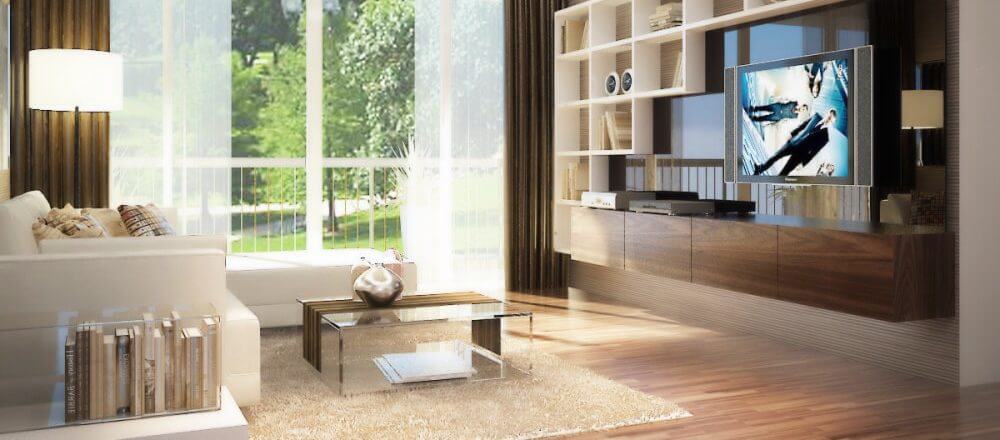 ốp gỗ phòng khách