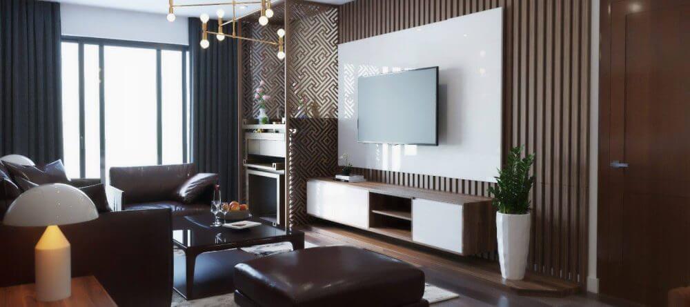 ốp gỗ phòng khách