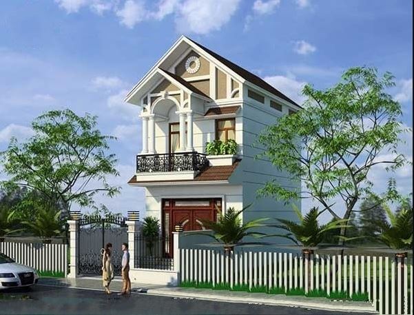 mẫu nhà 2 tầng 1 tum mái Thái đẹp