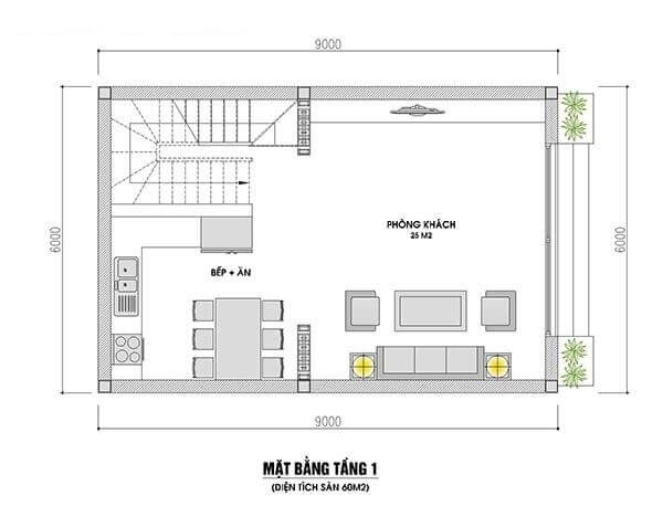 mẫu nhà 2 tầng 1 tum mái Thái đẹp
