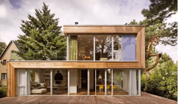 Mẫu nhà kính 2 tầng đẹp