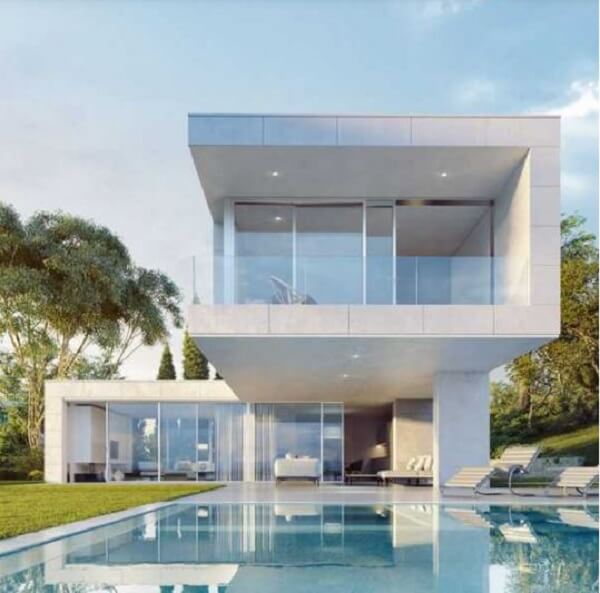 Mẫu nhà kính 2 tầng đẹp