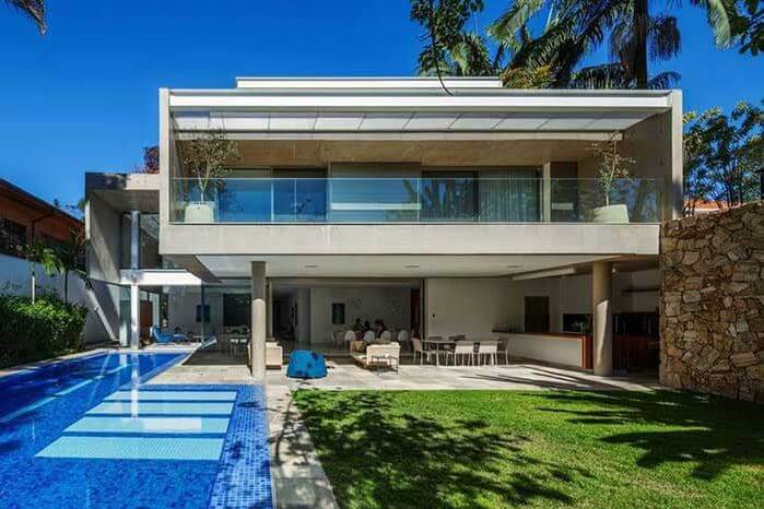 mẫu nhà 2 tầng mái bằng đẹp hiện đại