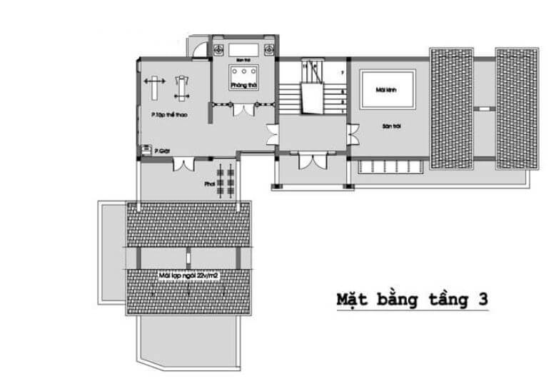mẫu nhà 2 thò 1 thụt