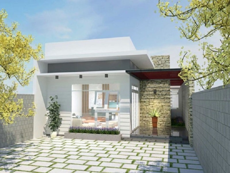 mẫu nhà lô 1 tầng đẹp