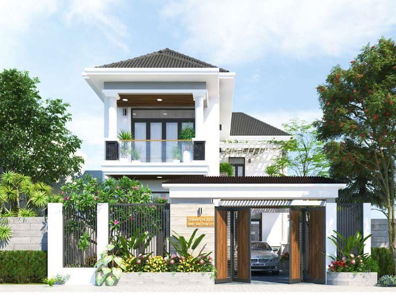 nhà hai tầng mái Nhật