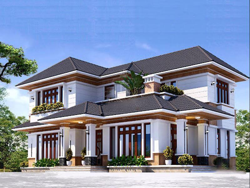 nhà hai tầng mái Nhật