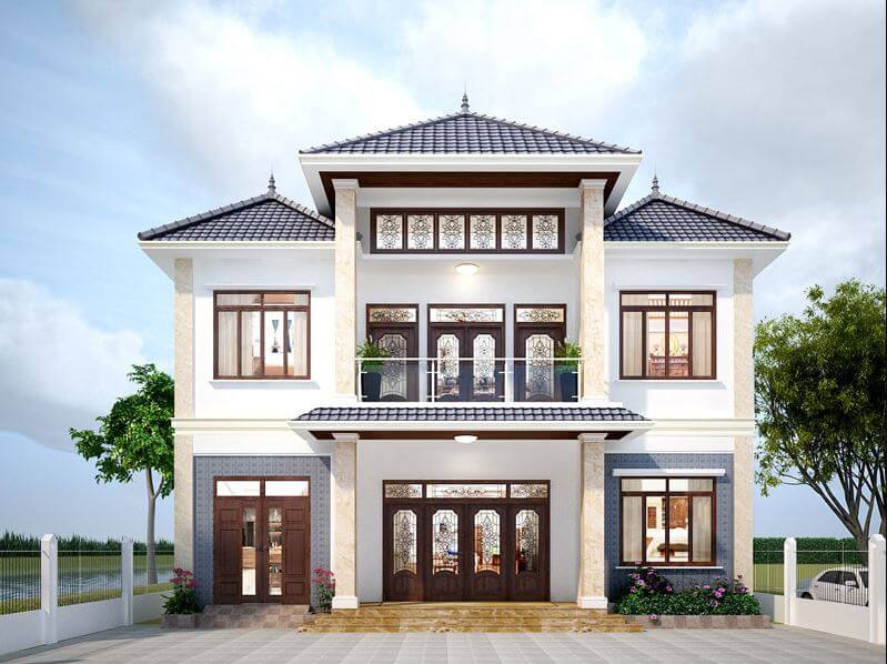 nhà hai tầng mái Nhật