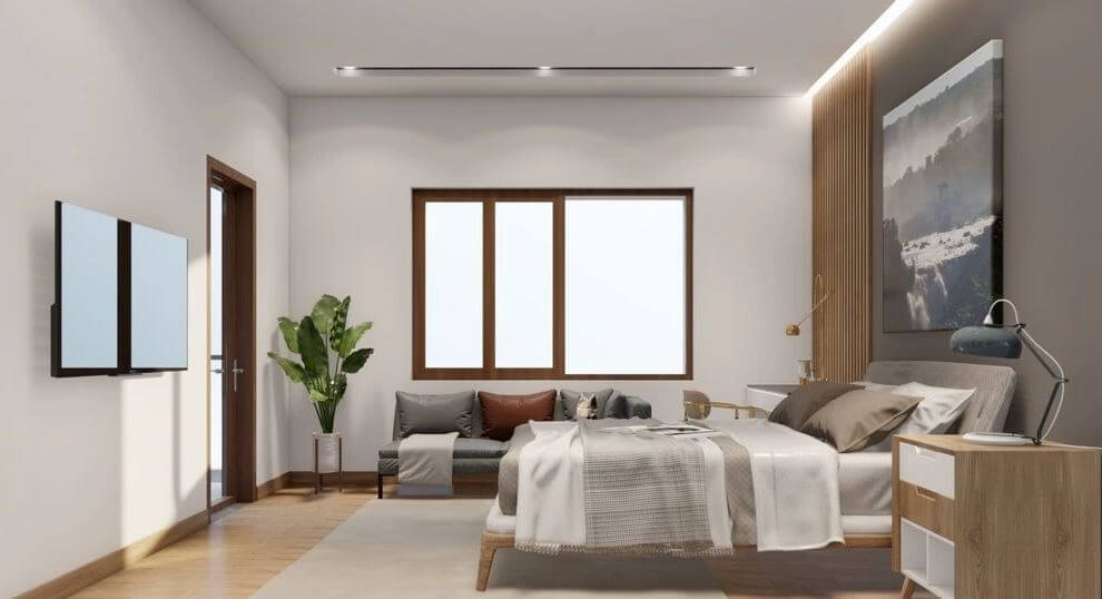 nhà mái nhật 1 tầng 3 phòng ngủ