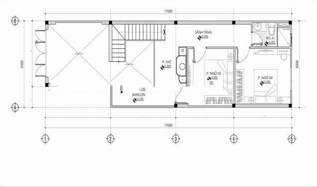 nhà ống 2 tầng mái Thái mặt tiền 5m