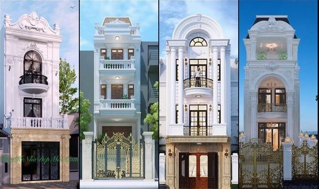 nhà ống 3 tầng kiểu Pháp