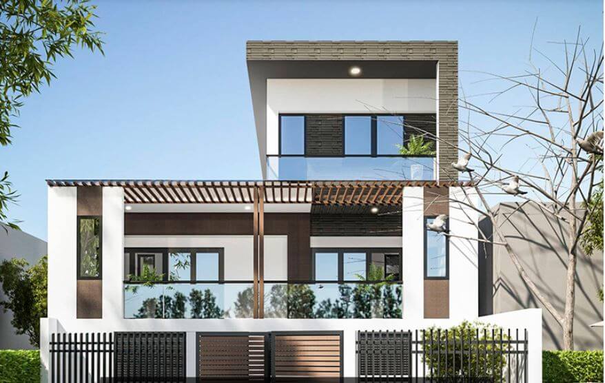 nhà villa 2 tầng