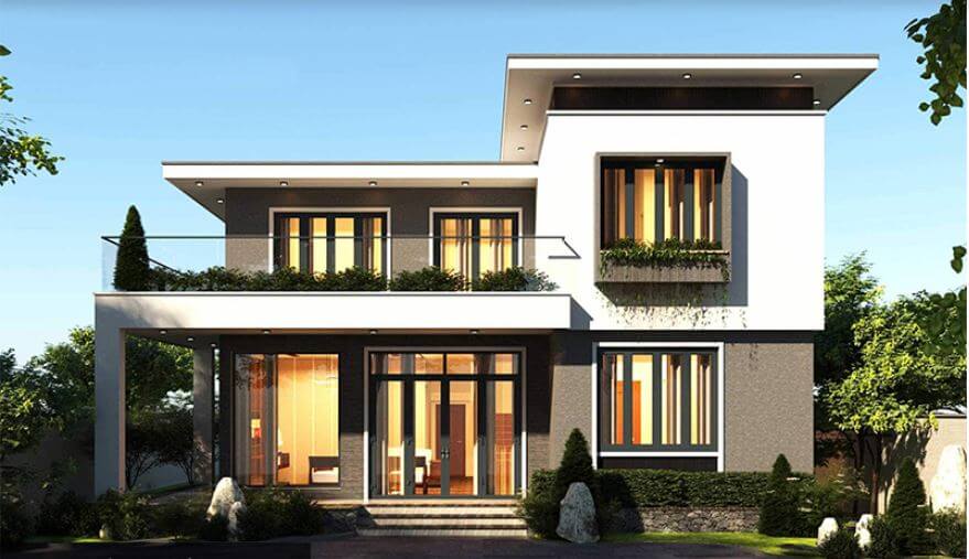 nhà villa 2 tầng