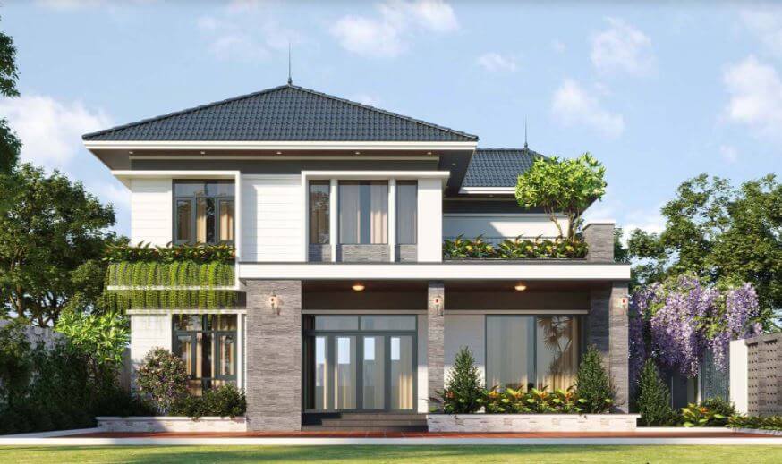 nhà villa 2 tầng