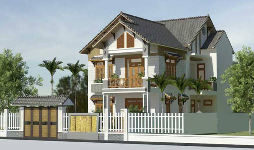 nhà villa 2 tầng
