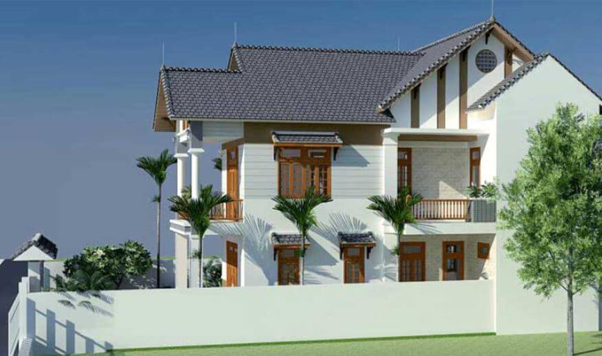 nhà villa 2 tầng