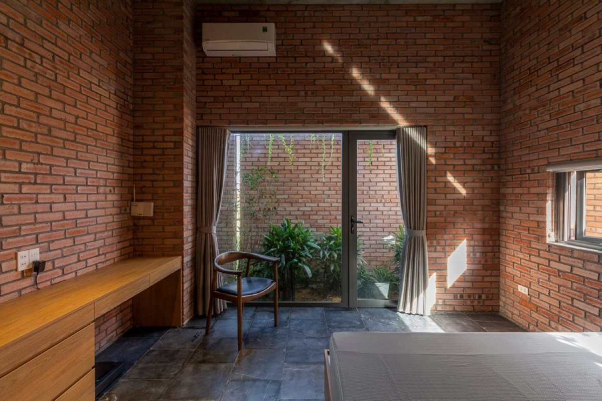 nhà vườn gạch mộc