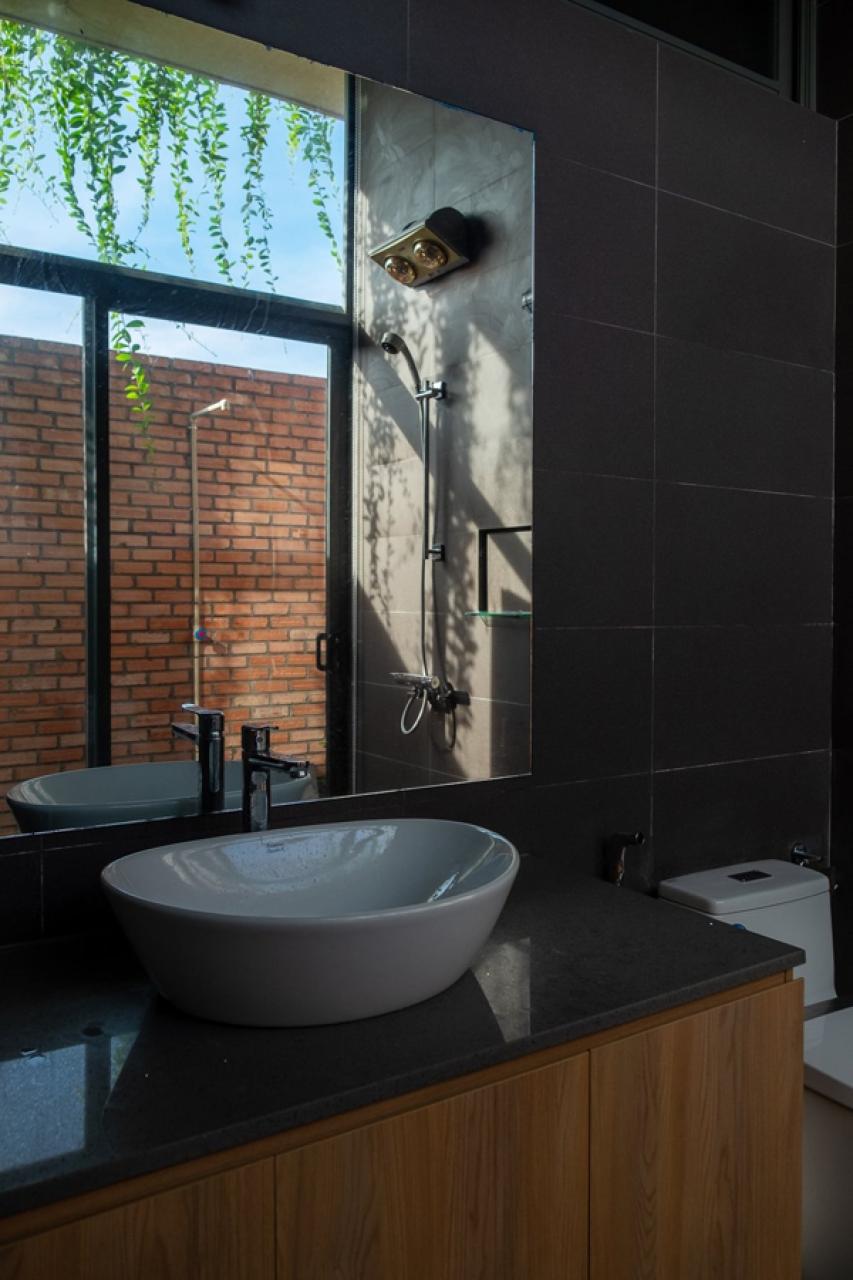 nhà vườn gạch mộc