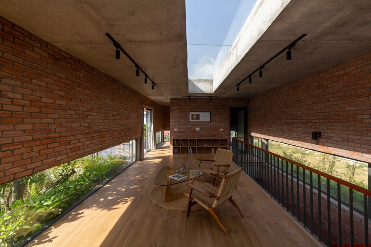 nhà vườn gạch mộc